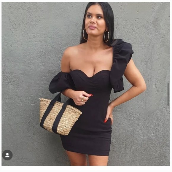 ZARA STRETCH BUSTIE TIRED RUFFLE VOLUMINOUS SLEEVE FULLY LINED SHORT DRESS $129 - Picture 14 of 16